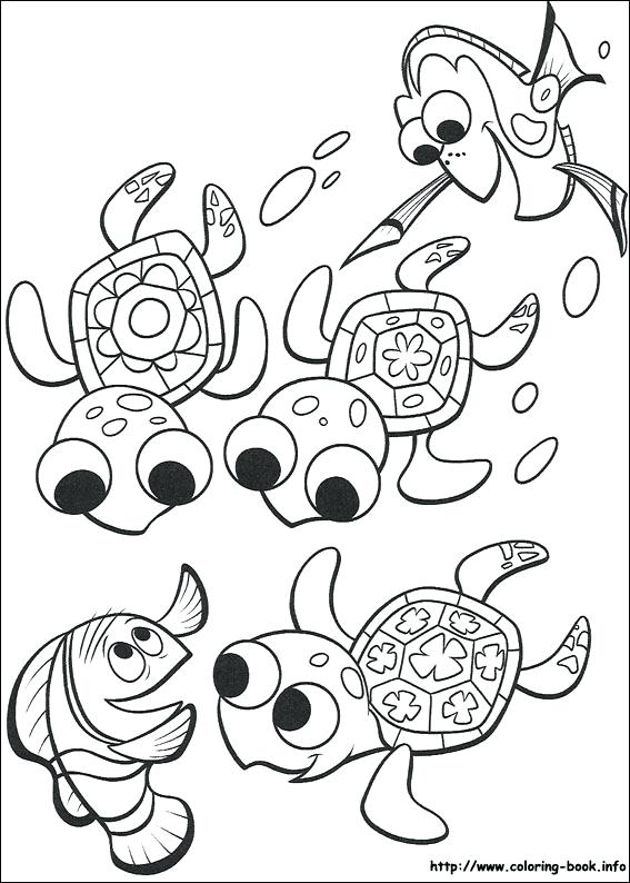 567x794 Finding Nemo Coloring Pages Free
