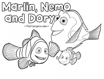 Finding Dory Movie Coloring Pages For Kids 444x338 Finding Dory Movie Coloring Pages For Kids