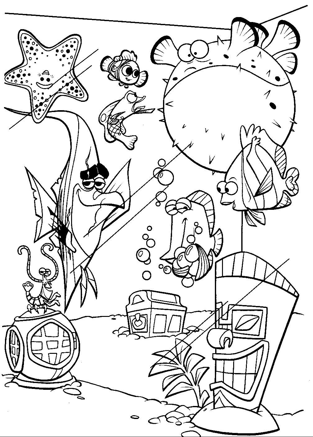Finding Nemo Coloring Pages Printable Coloring Pages 1008x1408 Finding Nemo Coloring Pages Printable Coloring Pages