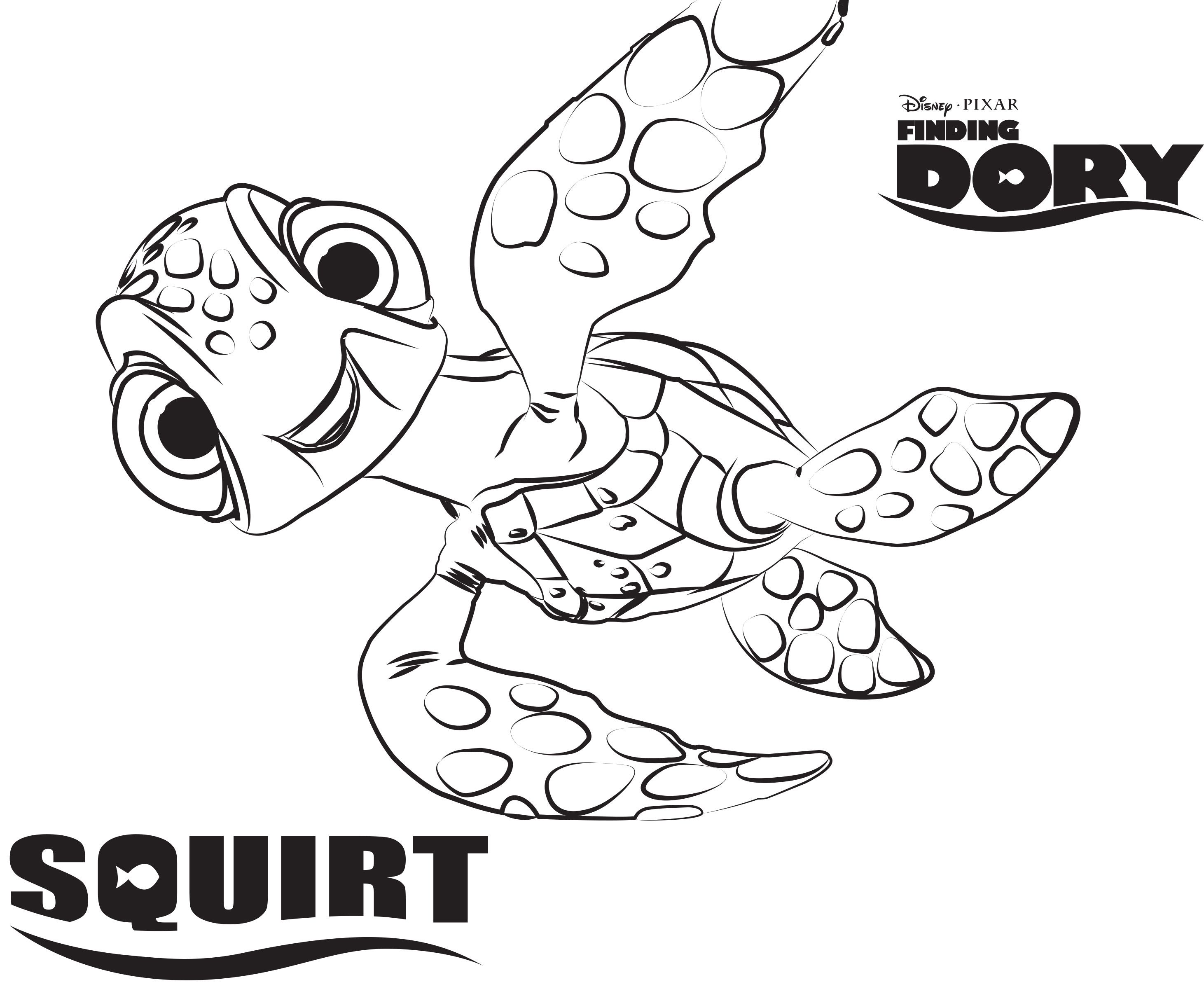2923x2401 Disney's Finding Dory Coloring Pages Sheet, Free Disney Printable