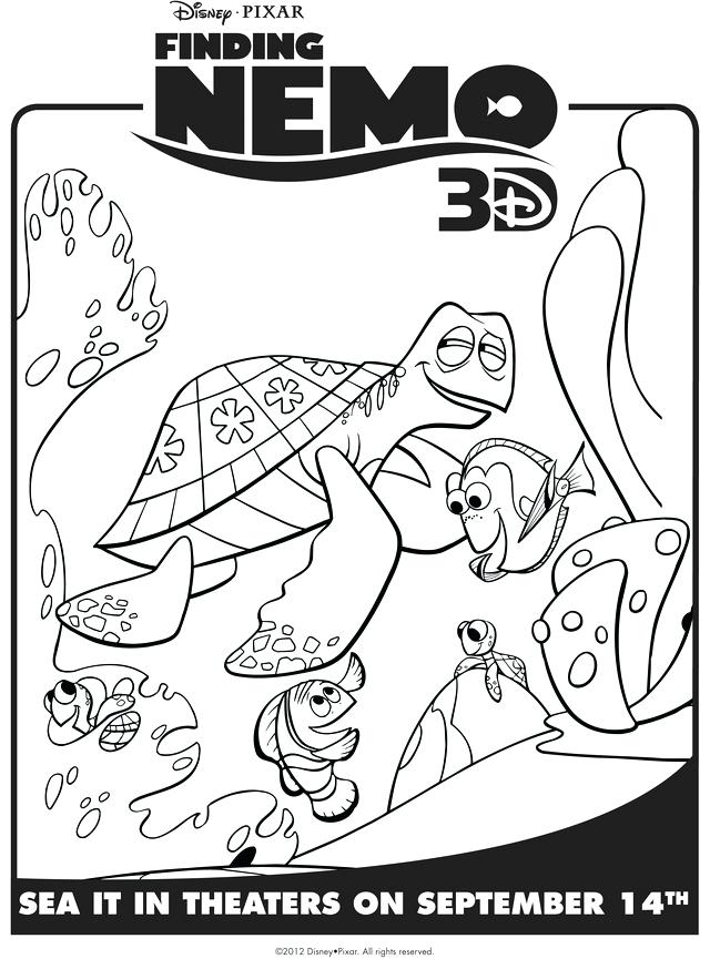 640x865 Finding Color Free Coloring Finding Nemo Printable Coloring Pages