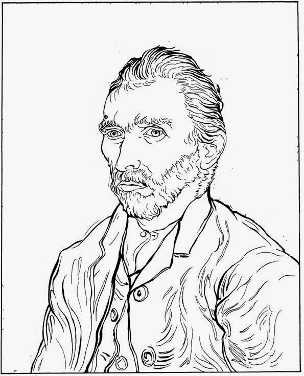 595x735 Vincent Van Gogh Coloring Pages Inspirational 32 Best Colour Me