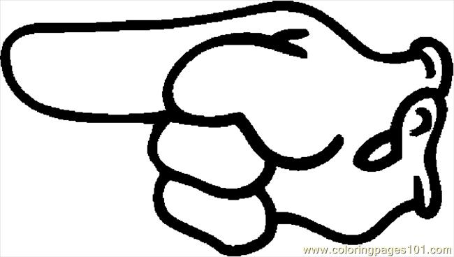 Finger Pointing 001 Coloring Page 650x368 Finger Pointing 001 Coloring Page