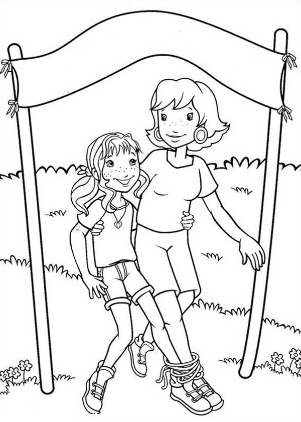 Holly Hobbie And Her Mother Reach Finish Point Coloring Pages 600x841 Holly Hobbie And Her Mother Reach Finish Point Coloring Pages