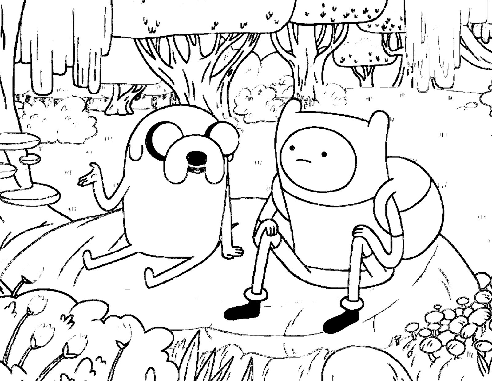 Now Adventure Time With Finn And Jake Coloring 1600x1239 Now Adventure Time With Finn And Jake Coloring