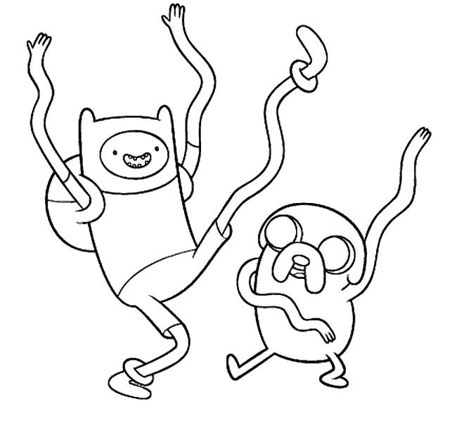 Adventure Time Finn And Jake Dancing Coloring Pages 670x605 Adventure Time Finn And Jake Dancing Coloring Pages