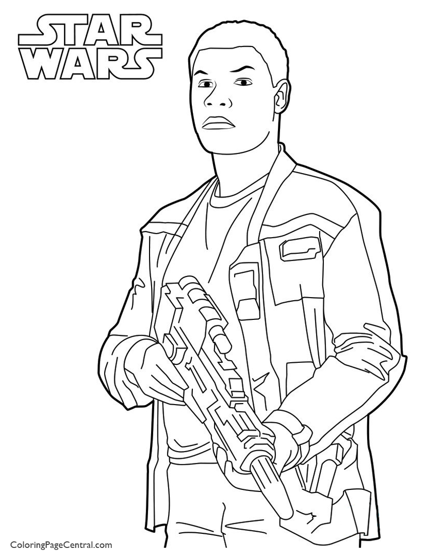 Star Wars Finn 01coloring Page Coloring Page Central 850x1100 Star Wars Finn 01coloring Page Coloring Page Central