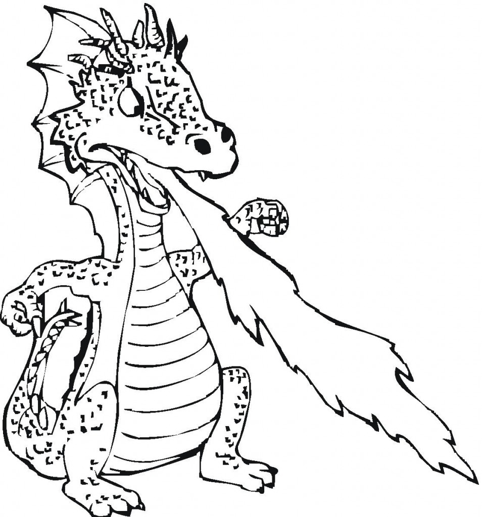 954x1024 Fire Breathing Dragon Coloring Pages Free Coloring For Kids 2018