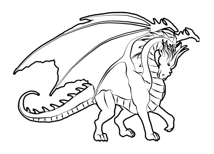 709x513 Good Coloring Pages Of Dragons For Fire Breathing Dragon Coloring