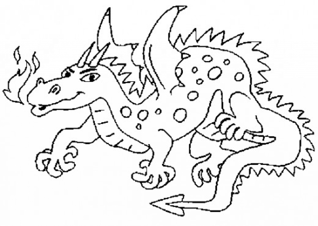 1024x729 Printable Fire Dragon Coloring Pages Colori On Baby Dragon