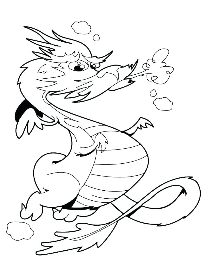 736x951 Fire Breathing Dragon Coloring Pages