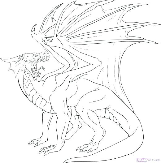 Dragon Coloring Pages Realistic Related Post Realistic Fire 520x527 Dragon Coloring Pages Realistic Related Post Realistic Fire