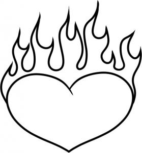279x302 Valentines For Gt Hearts On Fire Coloring Pages Coloring Pages