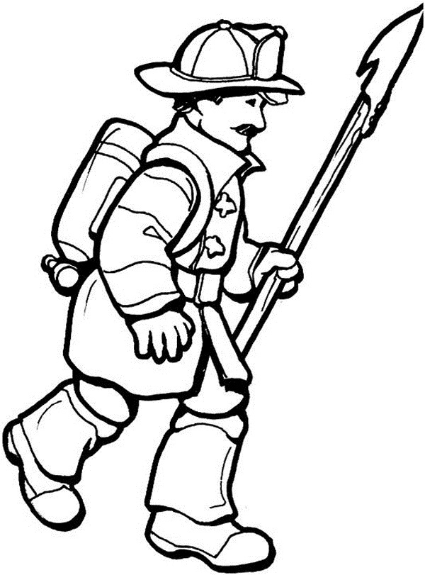 Firefighter Coloring Pages Elegant Free Printable Firefighter 600x811 Firefighter Coloring Pages Elegant Free Printable Firefighter