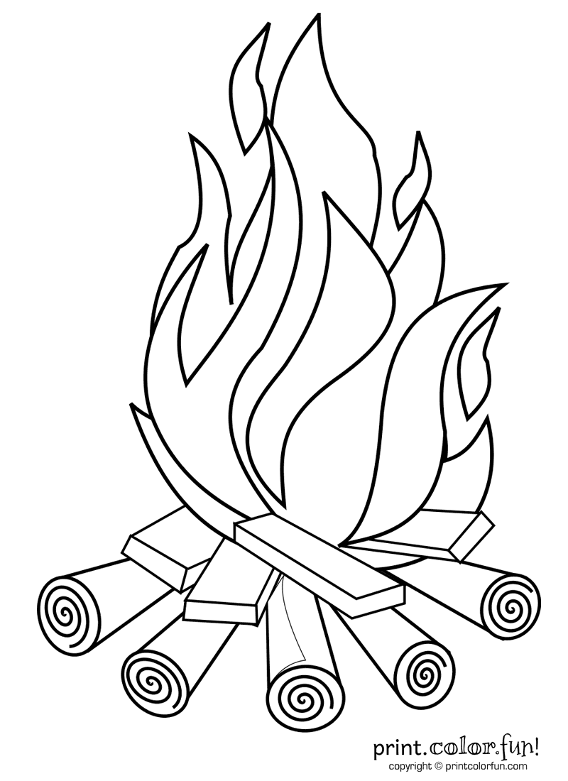 Campfire Coloring Pages 800x1100 Campfire Coloring Pages