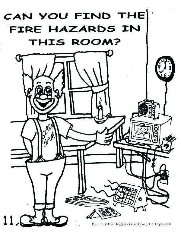 600x776 Fire Safety Colouring Pages Prevention Coloring Page Free