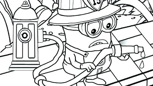 500x280 Fireman Coloring Sheet Firefighter Coloring Daffy Duck And