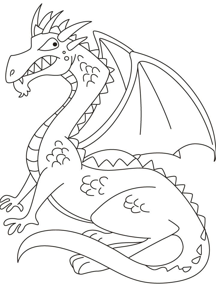 720x954 Medieval Dragon Coloring Pages The Fire Emitting Dragon Bewares