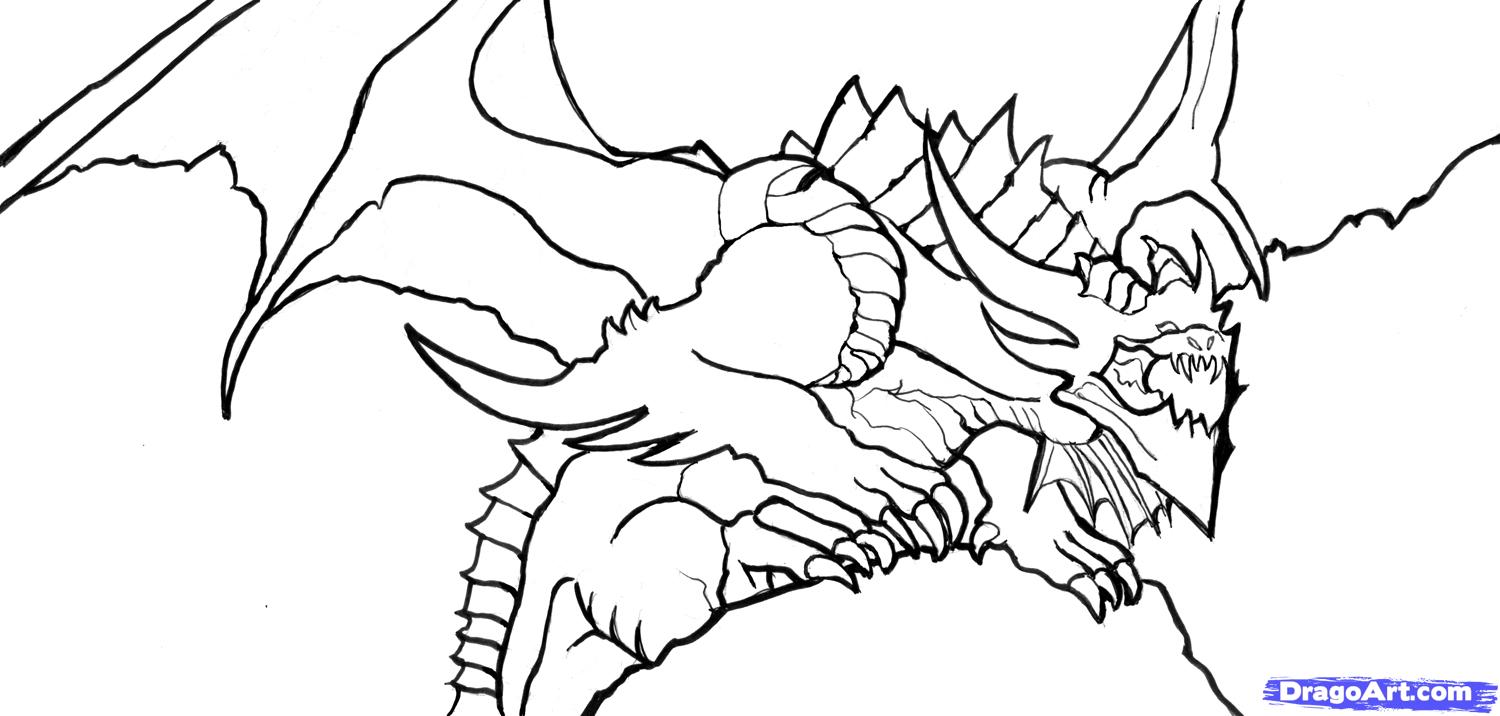 1500x716 Pretty Inspiration Ideas Coloring Pages Of Dragons Chinese Dragon