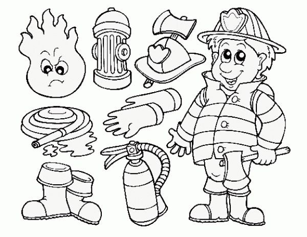 Firefighter Coloring Page Unique Fire Station Coloring Page 600x463 Firefighter Coloring Page Unique Fire Station Coloring Page