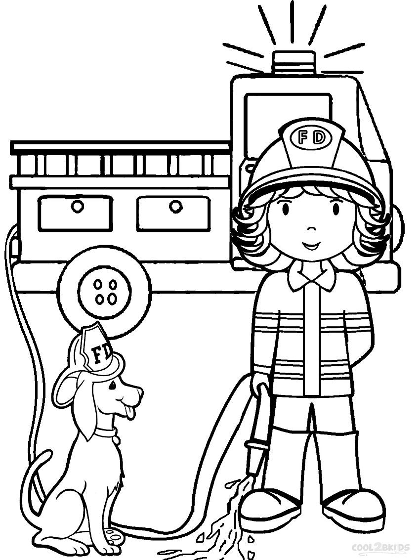 Fire Fighter Coloring Pages 850x1133 Fire Fighter Coloring Pages
