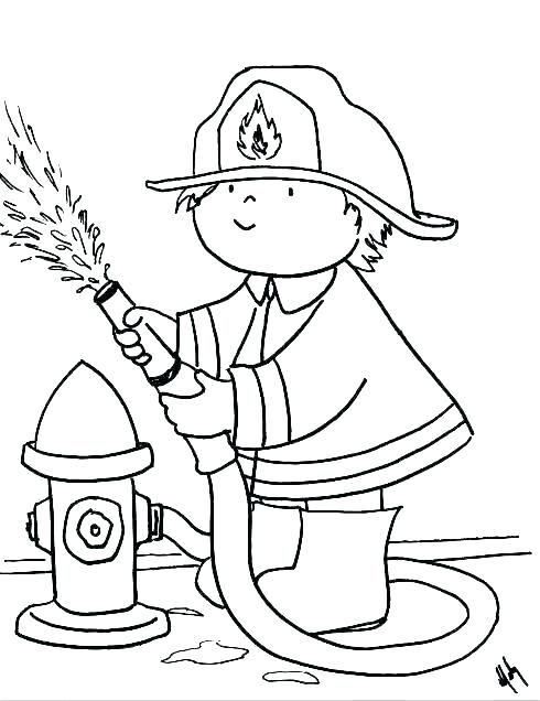 Fireman Hat Coloring Pages 490x636 Fireman Hat Coloring Pages