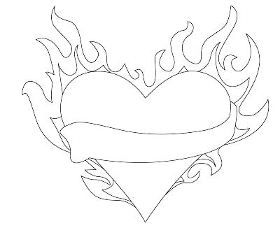 Flames Coloring Pages Coloring Pages Of Hearts On Fire Flame 400x326 Flames Coloring Pages Coloring Pages Of Hearts On Fire Flame