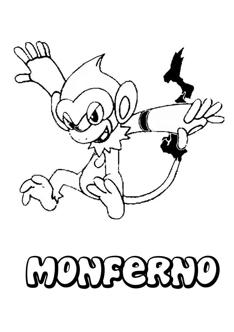 Monferno Pokemon Coloring Page. More Fire Pokemon Coloring Sheets 749x1060 Monferno Pokemon Coloring Page. More Fire Pokemon Coloring Sheets