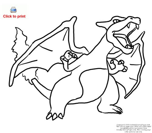 Pokemon Charizard Coloring Pages 500x439 Pokemon Charizard Coloring Pages