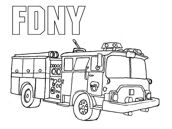 Fire Truck Coloring Pages For Kids Printable 600x450 Fire Truck Coloring Pages For Kids Printable