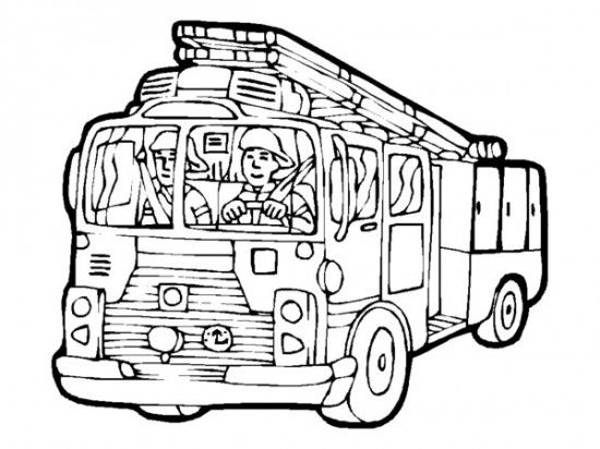Printable Big Fire Truck Coloring Pages Fireman Birthday 550x412 Printable Big Fire Truck Coloring Pages Fireman Birthday