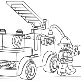 268x268 Fire Truck Coloring Pages Printable Kids Colouring Pages Lego