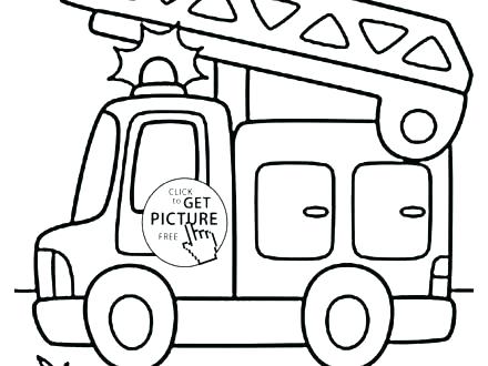 440x330 Fire Truck Pictures To Color Plus Big Truck Coloring Pages Pages