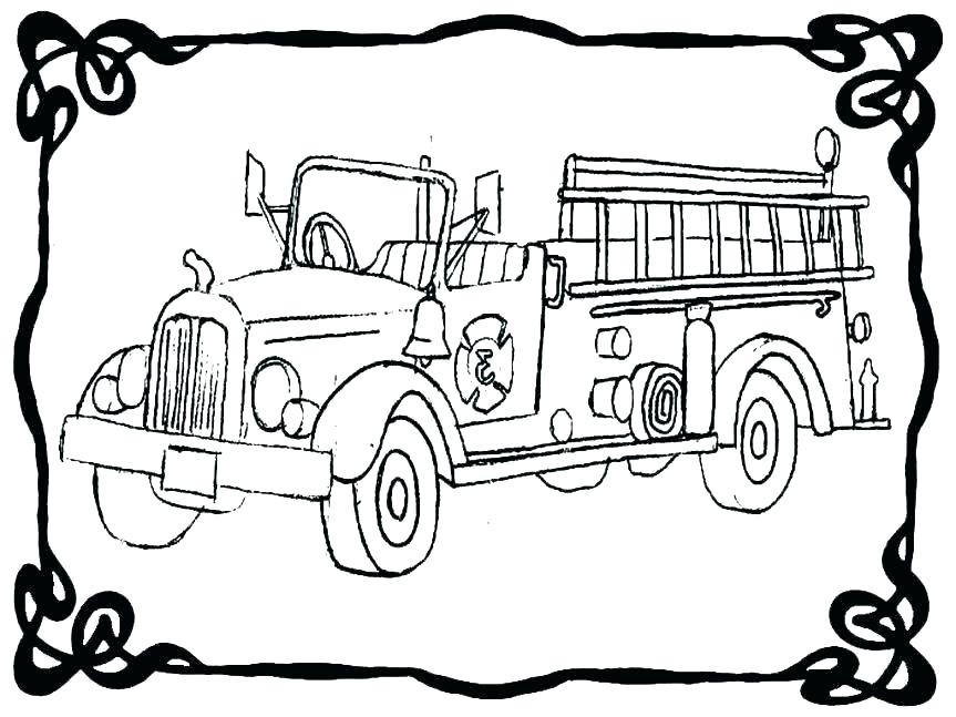 Fire Truck Coloring Pages For Kids at GetColorings.com | Free printable ...