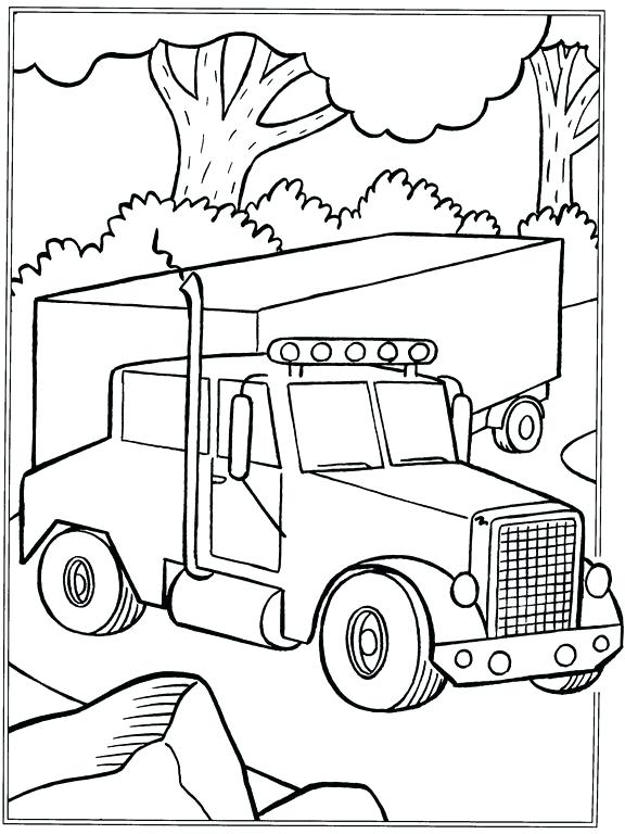 576x768 Truck Coloring Pages For Kids Free Printable Truck Coloring Truck