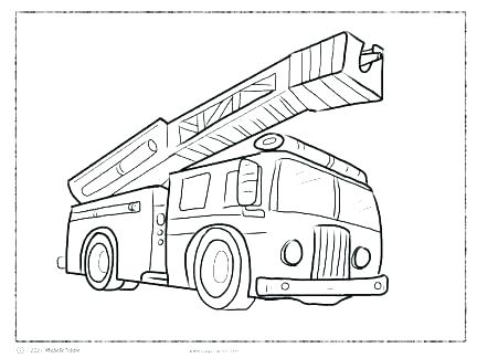 432x324 Fire Engine Coloring Pages Fire Engine Coloring Page With Fire