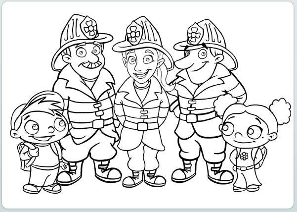 Firefighter Coloring Pages 601x428 Firefighter Coloring Pages