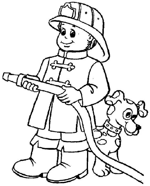 Emerging Firefighter Coloring Sheets Fireman Pages 8378 600x741 Emerging Firefighter Coloring Sheets Fireman Pages 8378