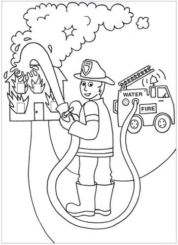 Firefighter Coloring Pages For Preschoolers