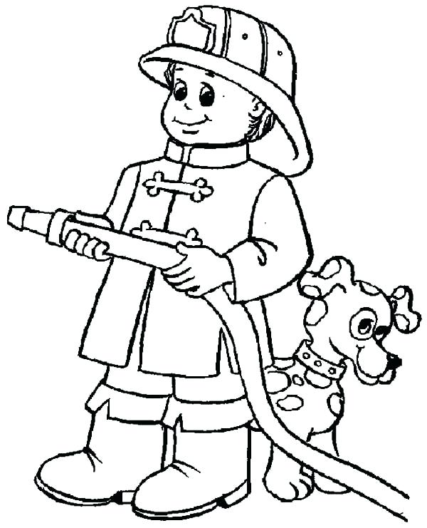 600x741 Fireman Coloring Page Images Fighter Pages Of Pictures To Color