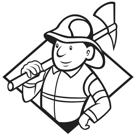 Firefighter Hat Coloring Page at GetColorings.com | Free printable