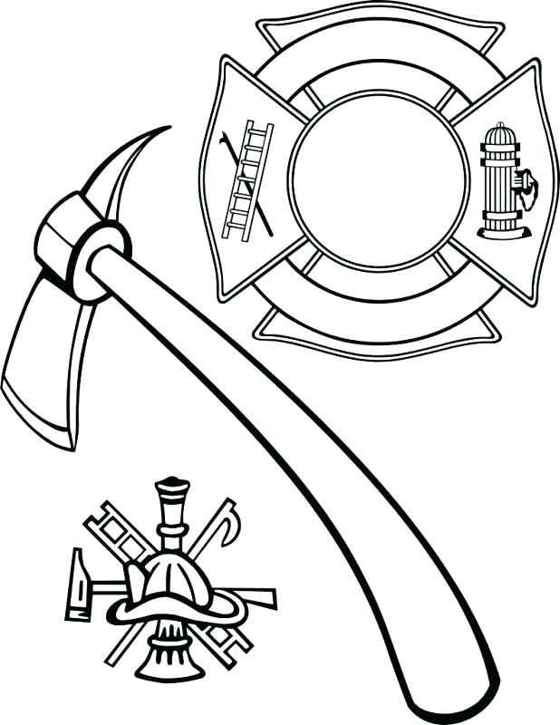618x800 Coloring For Kids Online Firefighter Hat Coloring Page Printable