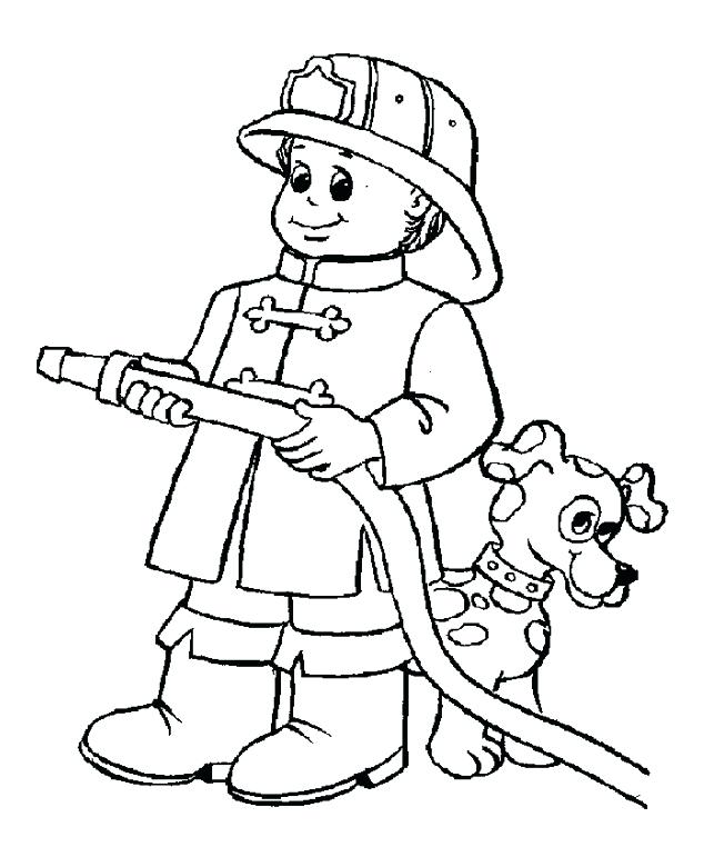 Firefighter Helmet Coloring Page at GetColorings.com | Free printable ...