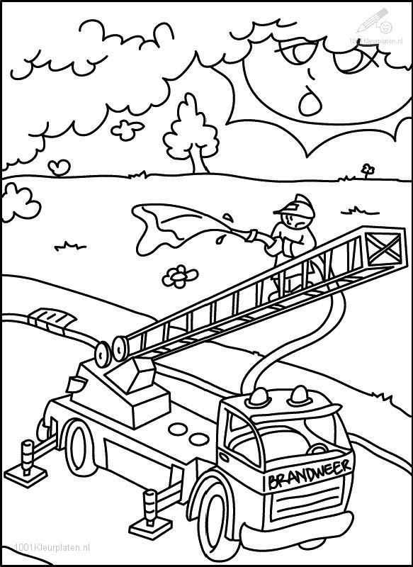 583x800 Fire Department Coloring Pages