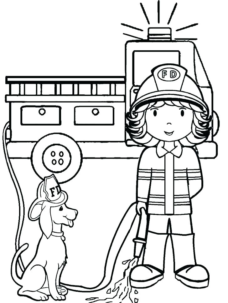 728x970 Firefighters Coloring Pages