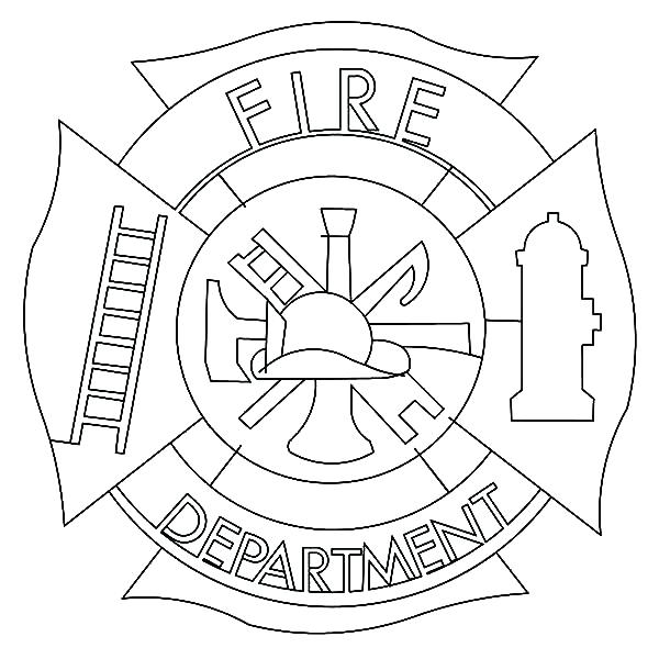 600x600 Cross Fire Department Coloring Pages Batch Coloring Fire