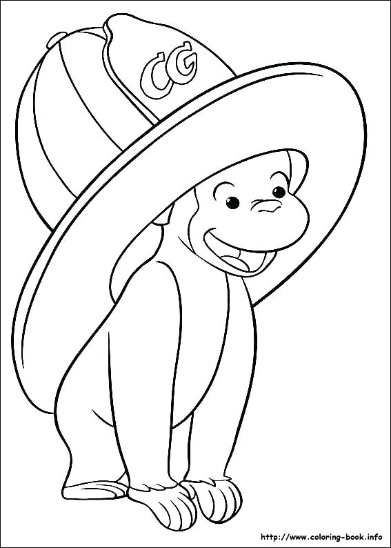 567x794 Firefighter Hat Coloring Page