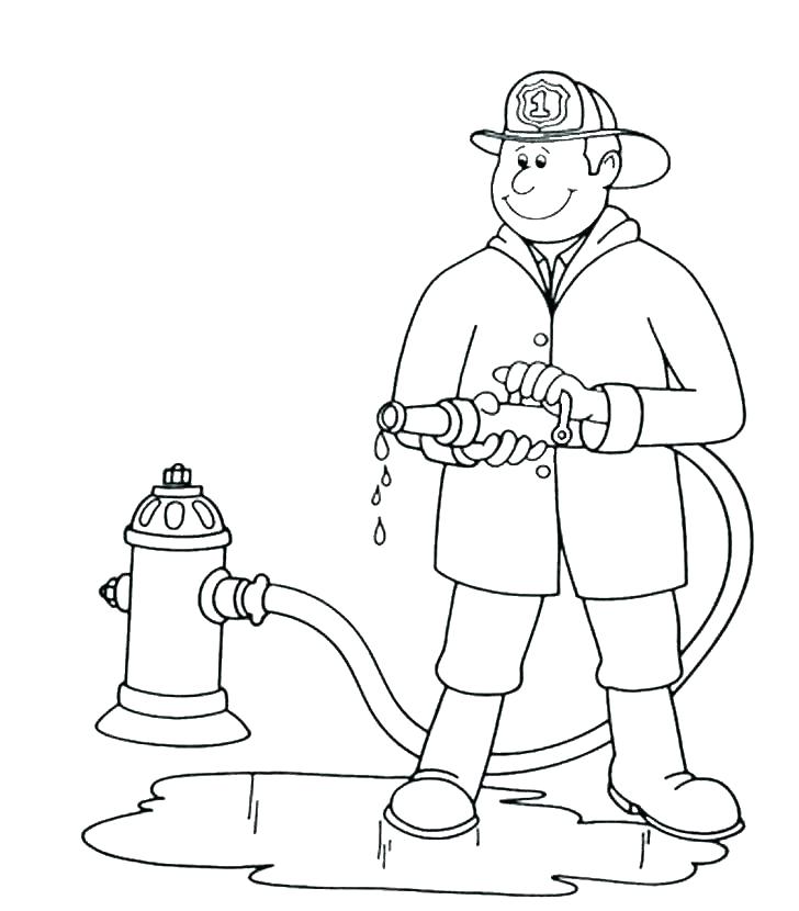 728x830 Coloring Pages Fireman Fire Fighter Coloring Pages Tools Coloring