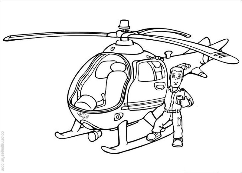Fireman Sam Coloring Pages Printable Helicopter 800x571 Fireman Sam Coloring Pages Printable Helicopter