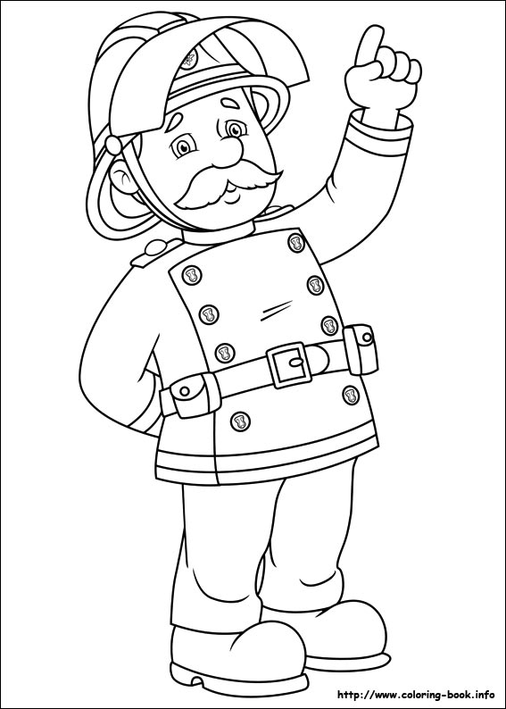 Fireman Sam Coloring Picture 567x794 Fireman Sam Coloring Picture